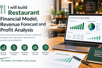 build restaurant financial model, revenue forecast and profit analysis