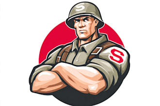 design modern attractive veteran, soldier logo