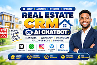 setup real estate crm ghl ai chatbot manychat whatsapp instagram followup boss