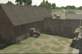 design a detailed farming simulator map and farm layout