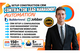 setup construction CRM buildertrend jobber procore contractor project management