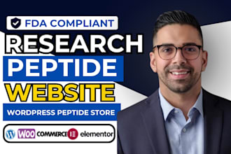 build peptide website fda compliant peptide website, woocommerce peptide store