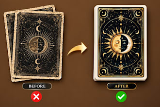 design custom tarot card deck, oracle card layout, template, tuck box