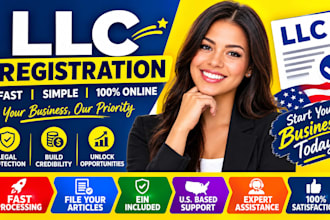 do your complete US llc registration, llc formation, ein and boi setup