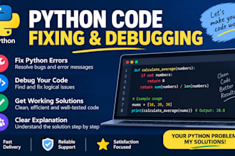 write, fix, and explain python code