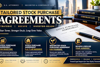 prepare a comprehensive stock purchase agreement for your business sale
