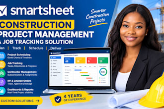 build smartsheet construction project management and job tracking