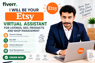 be your etsy virtual assistant for listings, SEO, products and shop management