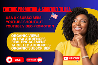 effective youtube shoutout to 700k usa audience to grow organic usa subscribers