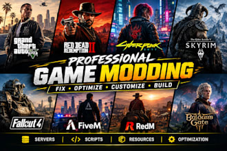 fix create optimize skyrim cyberpunk gta 5 fallout 4 rdr2 fivem mod bg3 redm mod