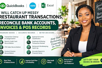 catch up messy restaurant transactions reconcile bank accounts invoices pos