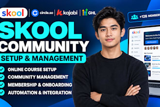 setup skool community skool online course membership skool community manager