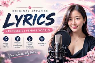 write japanese lyrics and sing your anime jpop or vtuber song