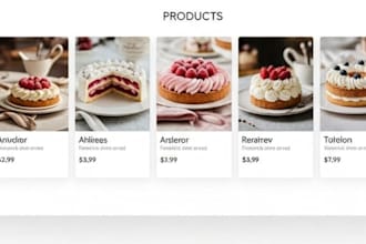 design, bake cake website for your brand