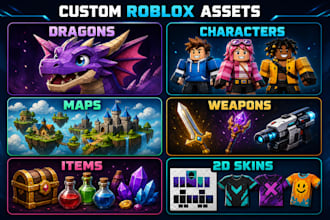create custom roblox characters, dragons, maps, weapons etc