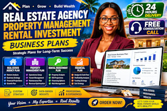 create real estate agency property management rental investment business plans