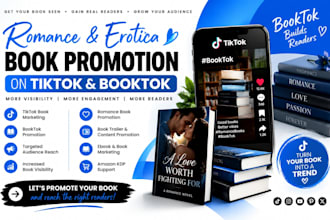 promote your romance erotica book, tiktok book booktok promotion book marketing