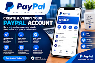 create paypal business account, wise, stripe, skrill, payment gateway