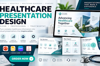 design healthcare presentation slides for clinics and medical businesses