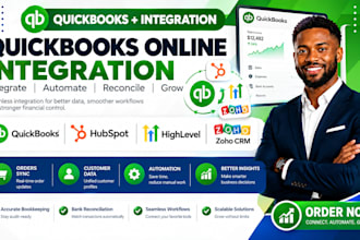 integrate quickbooks with hubspot ghl zoho crm bookkeeping bank reconciliation