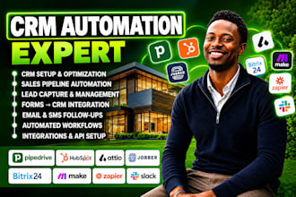 pipedrive hubspot bitrix24 jobber attio crm zapier calendly slack automation