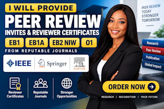 provide legitimate peer review opportunities and reviewer certificates for eb1a
