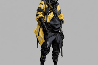 design a mystical hooded male character with ornate robes and gold details