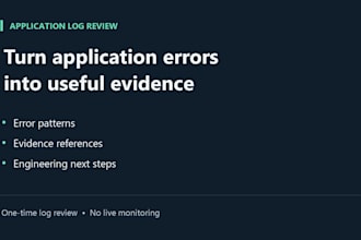 analyze application error logs and write a troubleshooting report