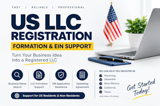 do US llc registration, formation and ein for residents and non residents