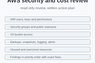 review your cloud account for security and cost and send an action plan