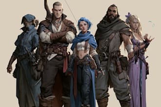 make dnd character party, fantasy character party