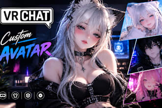 create a custom anime vrchat avatar and 3d avatar