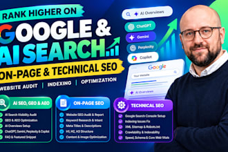 do on page and technical ai SEO, website audit, google search console indexing