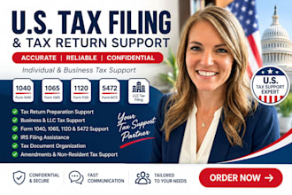 do US tax filling, llc tax, business tax, 1120, 5472, tax returns