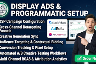 setup professional display advertising software via stackadapt adroll adcreative