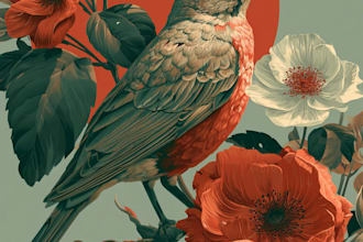 design a colorful wall mural