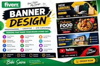 design web banner, shopify banner, and social media headers