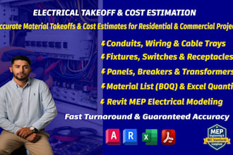 do electrical quantity takeoff and load calculation