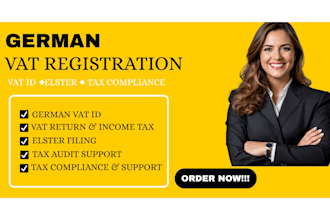 handle your german vat registration, vat id, vat return, elster filing