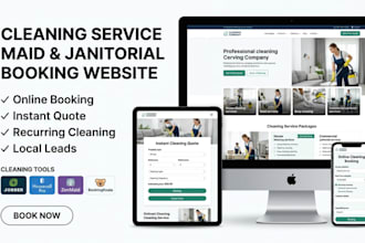 build a responsive cleaning service, maid and janitorial website