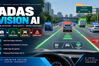 develop adas vision, lane detection, road safety and driver assistance ai system