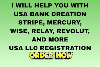 do USA bank creation, open mercury wise stripe bank for llc USA proof of address