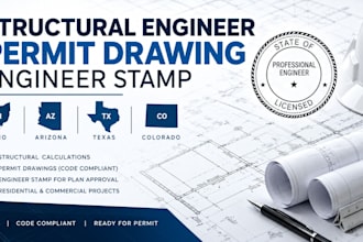 structural engineer permit drawing engineer stamp ohio ca, az, tx, co