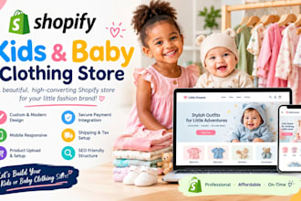 design kids ciothing store, baby shopify clothing store