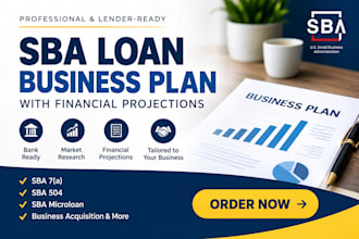 craft sba 7a 504 eidl micro loan business plan with financial forecast