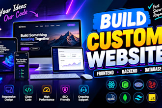 build full stack website development as a full stack developer