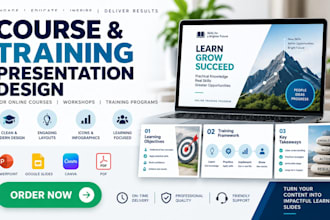 design course slides and training presentations for online learning