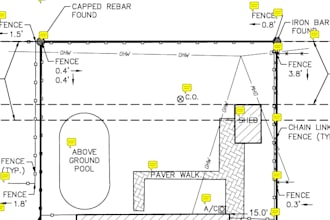 draft a residential boundary site plan or property site plan