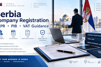 register your serbia company, apr business name, pib tax number and vat fast