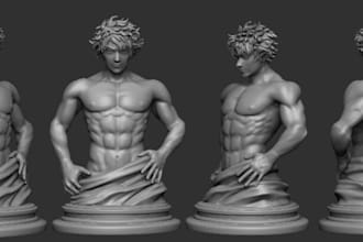 3d modeling, sculpting figurine, anime or any cartoon